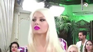 Turkish bimbo blonde with big tits and big ass dances like a slut