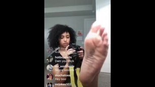 IG Ebony foot fetish tease