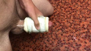 Cumming with Homemade Fleshlight