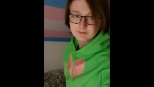 Femboy does silly seductive stuff