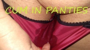 Сumshot in hot stepmom panties and put back on