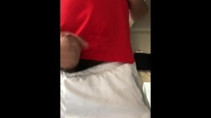 Me Moaning and Cumming in Arsenal shorts