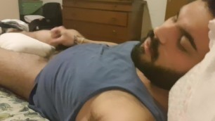 Playing solo - uncut cock