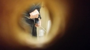 Spying on old men in public restroom