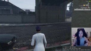 Hot cosplaying cat chick gets pounded while playing GTA V Roleplay