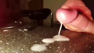 solo slow motion closeup cumshot