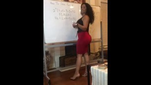 Sexy teacher giving Algebra Tutorial.