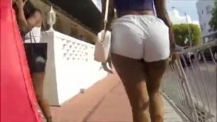 Big Nice Ass In White Shorts Walking