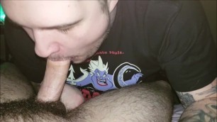 Str8 Long Haired 21yo College Stoner Gets 1st Gay Blowjob & Busts His Load