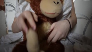 kinky monkey touching his BB (Big Banana)