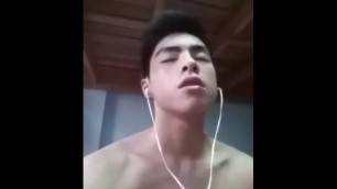 Asian boy video call jerk off