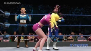 D.va & Tracer vs Peach & Zelda-wwe wrestling