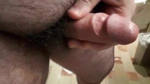 Jerking off in a hotel bathroom!