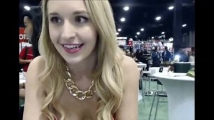Ginger Banks Playing with her Pussy Under the Table at a Fan Expo!
