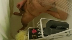 Shower masturbation solo male