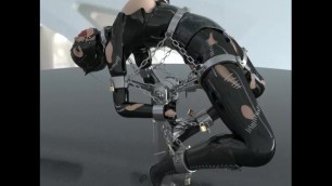 Catwoman latex suit with tight metal bondage [3DViewer Promo]