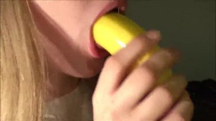 sexy mouth gags on banana