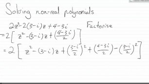 Complex Numbers pt4: Solving Polynomials