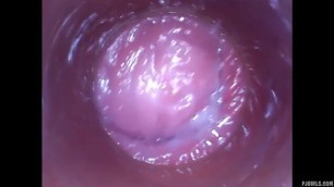 Solo Petite Girl Close Up puts Endoscope on Pink Nipples Uses Camera as Dil