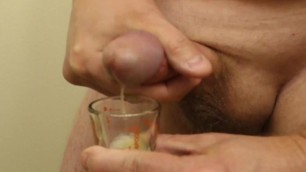 Male ejaculation closeup load of cum