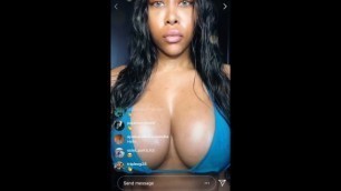 Moriah mills big tits and ass on instagram live