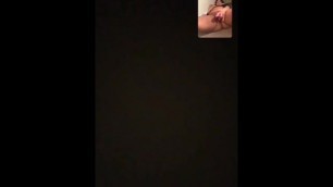 Babysitting  slut Squirting on FaceTime in parents room