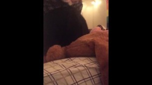riding my stuffies face for daddy
