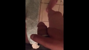 Pissing cock peeing in toilet