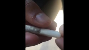 Man penetrates cigarrete with filter while he moans!! EXTREMELY HOT!!!!