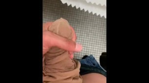Jacking off in hot co worker pantyhose(cumshot)