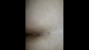 BBC fucks big booty tranny bareback POV