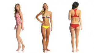 split screen swimsuit modeling