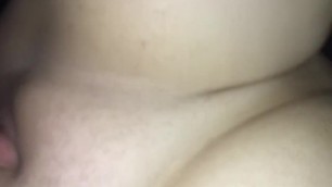 Thick white girl gets cumshot from Daddy