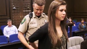 Teen Girl Sentenced & Handcuffed in Court