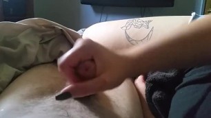 She woke me up with a quick handjob and cumshot