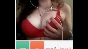 Russian big tits from Tyumen 19 y.o. orgasm in Omegle, Ome.tv, Chatroulette