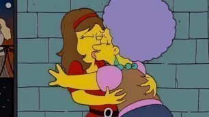 The Simpsons - Patty Bouvier Kisses A Girl - Lesbian Kissing