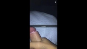 Fit British lad wanks his big dick on snapchat