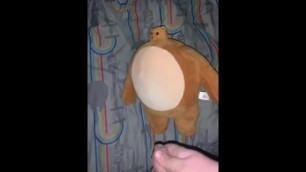 Guy cumming on little bear