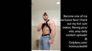 Sexy muscle flexing! Hottest video! Muscle worship welcome!