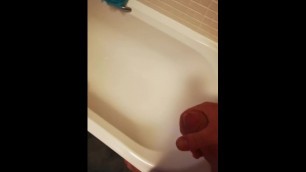 HUGE cumshot in the shower!