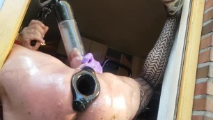 CUNT TOP VIEW GAY PIGHOLE ANAL PROLAPSE GAPING DICK PUMPING VACUUM EXTREEM