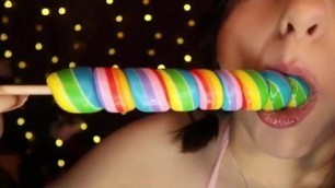 [ASMR] Bunny Girl Sucking Long Lollipop