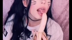 Belle Delphine Practicing Bananas