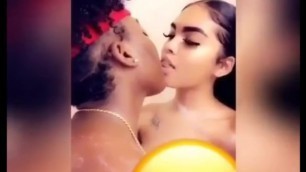 Ebony Lesbian kiss