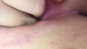 Slut fucking her self with dildo real Close up
