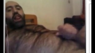 Hairy arab beast fucking the pillow