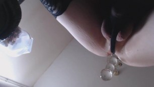 Sissy Crossdresser Glass Dildo