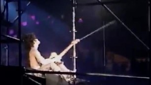Prince jerks off his guitar, HUGE CUMSHOT on audience, plays Purple Rain