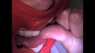 Deborah is biting her last longest nails hot sucking erotic asmr fetish